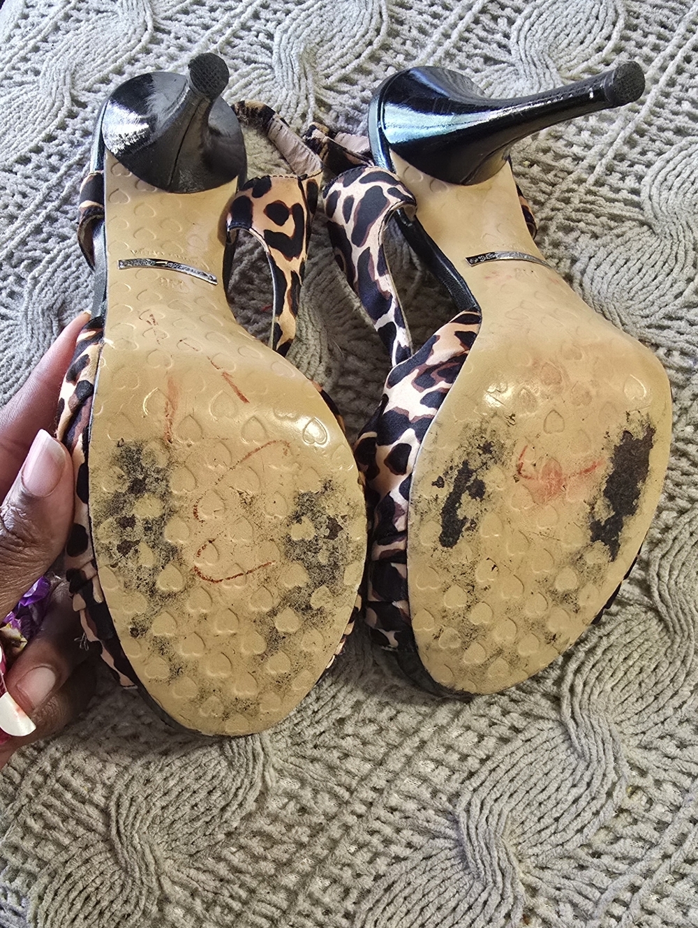 Betsey Johnson Fun and Flirty Leopard Print Slingback High Heel Sandals - Picture 4 of 6